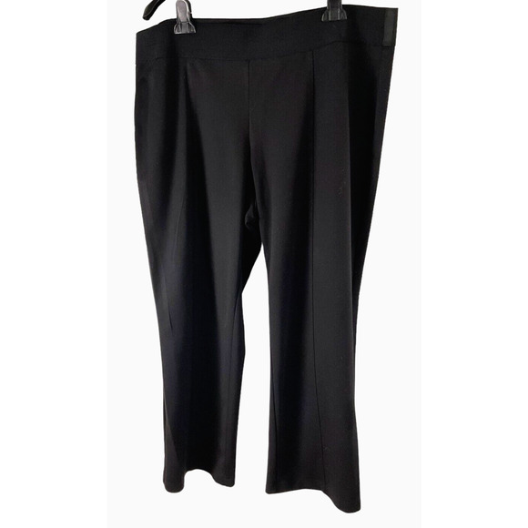 Zac & Rachel Woman 2X Black Pull-On Cropped Dress Pants Elastic Waistband - Picture 1 of 11